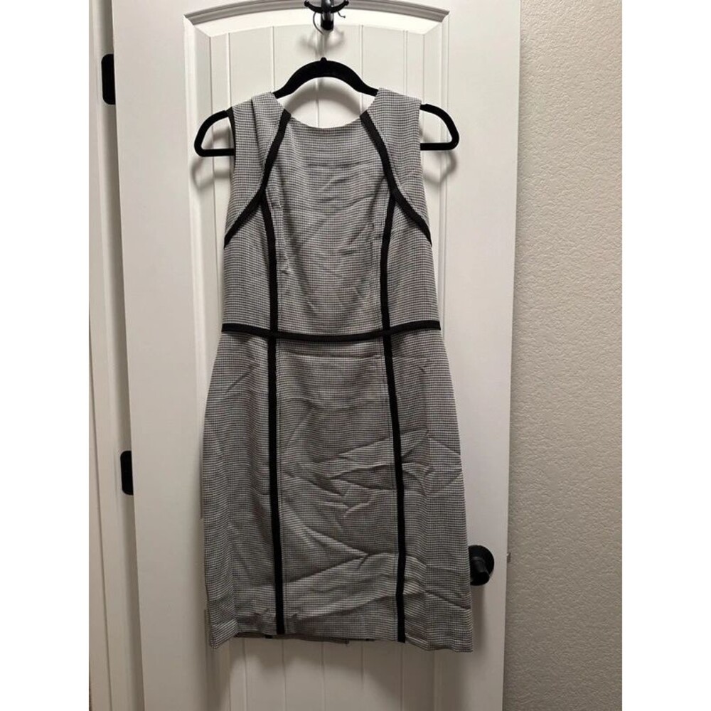 Sandra Darren black and white houndstooth dress size 10